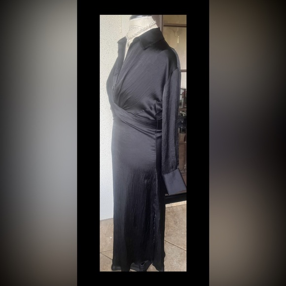 Mango black waist wraparound dress perfect for the Holidays - Picture 2 of 13